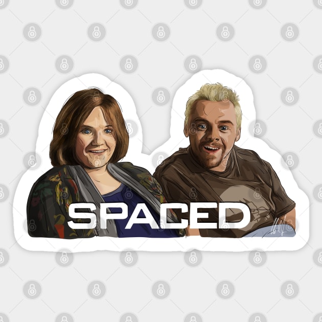 Spaced: Tim & Daisy Sticker by 51Deesigns